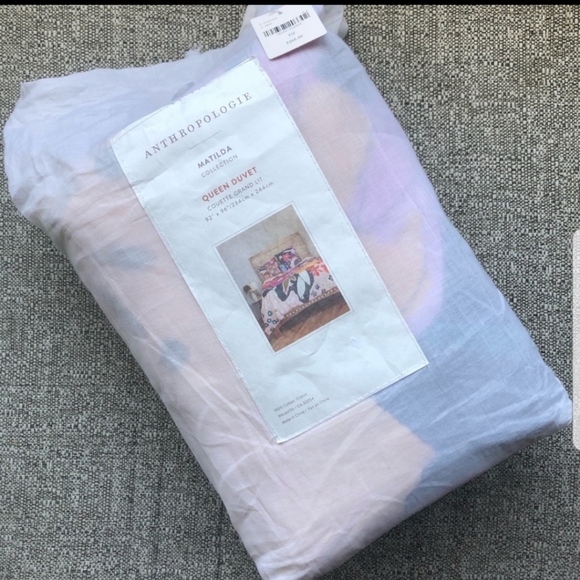 ANTHROPOLOGIE Matilda Floral Queen Duvet Cover NWT - Picture 7 of 8